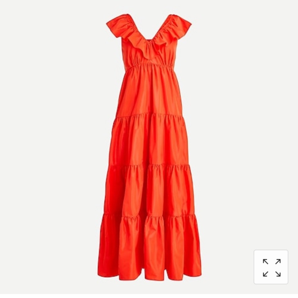 NWT Jcrew Tiered Maxi Dress Tafetta